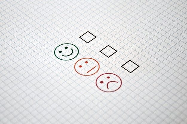 Smiley faces with checkboxes