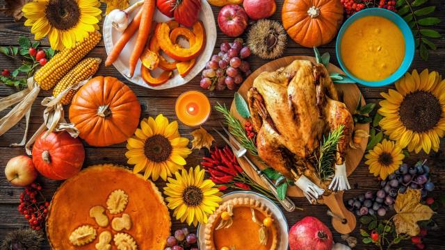 culture and food taboos. Image of a table filled with different foods for Thanksgiving